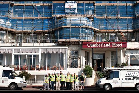 Some of the CRB Construction team at one of their projects